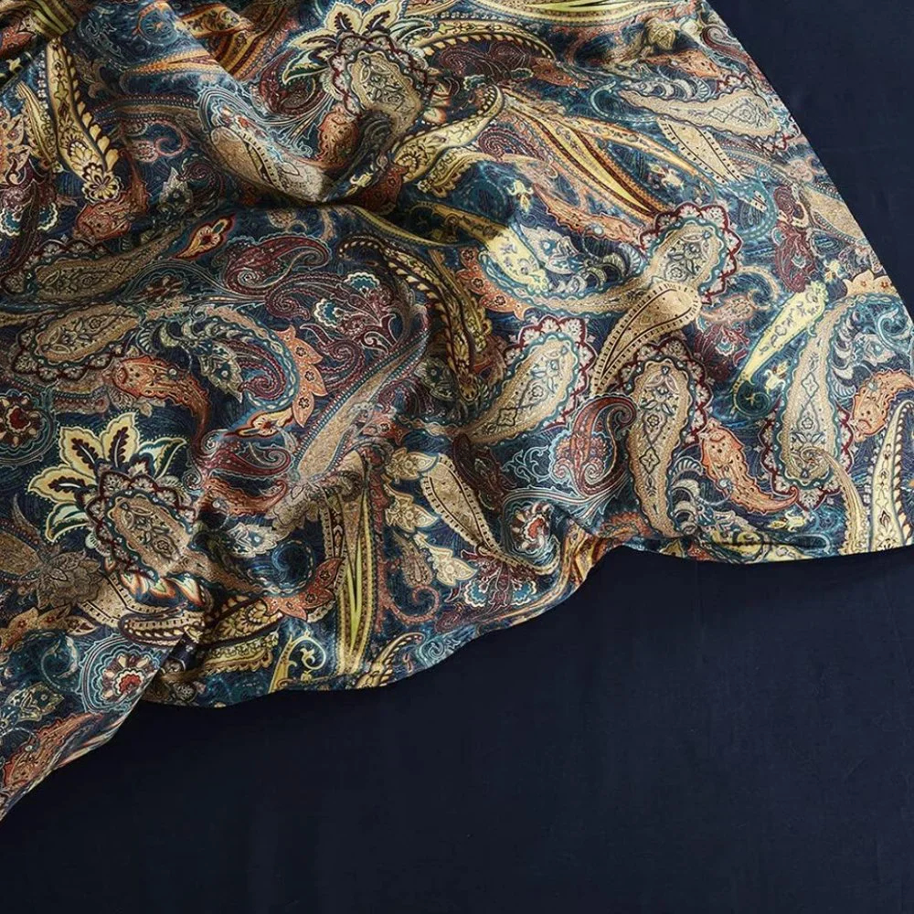 Boho Bliss: Paisley Floral Duvet Cover Set with Pillowcases